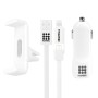 [UK Warehouse] HAWEEL 3 in 1 Car Charger Kit (Dual Ports USB Car Charger + Air Vent Car Mount + 1m Micro USB & 8 Pin to USB Cable), For iPhone X, iPhone 8, iPhone 7 & 7 Plus, iPhone 6 & 6s, iPhone 6 Plus & 6s Plus, iPhone 5 & 5s & SE, iPad